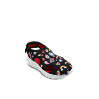 Kids Black & White Printed Comfort Sandals