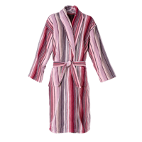Unisex Pink Striped Bathrobe