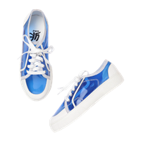 Yk Girls Blue & White Colourblocked Detail Semi-Transparent Sneakers