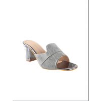 Shoetopia Girls Grey Textured Heels