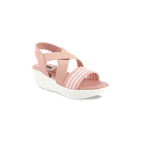 Shoetopia Girls Pink Striped Heels