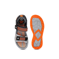 Unisex Kids Grey & Orange Comfort Sandals