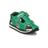 TUSKEY Boys Green Comfort Leather Sandals