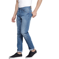 Men Blue Slim Fit Mid-Rise Clean Look Stretchable