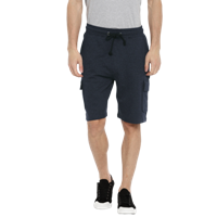 ARISE Men Navy Blue Solid Regular Fit Shorts