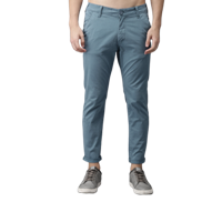 HERE&NOW Men Blue Slim Fit Solid Chinos