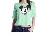 Kook N Keech Disney Women Green Printed Round Neck T-shirt