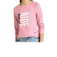 Roadster Women Pink Printed Round Neck T-shirt