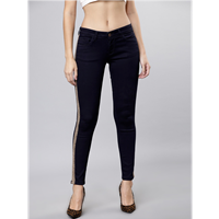 Women Navy Blue Super Skinny Fit Mid-Rise Clean Look Stretchable Jeans