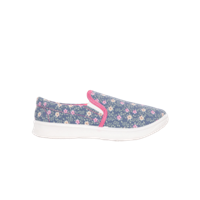 YK Girls Blue & Pink Printed Slip-On Sneakers