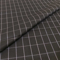 Delta Threadcraft Poly Viscose Chiffon Checkered Trouser Fabric