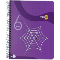 Navneet Youva Spiral & Soft Bound 6 Subject Book Single Line A4 Notebook 300 Pages