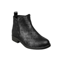 Kittens Girls Black Solid Synthetic Mid-Top Flat Boots