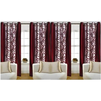 Adimanav  Polyester Window Curtain (Pack Of 4)  