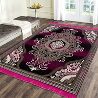 The World Trendz Pink Cotton Carpet  (138 cm X 182 cm)