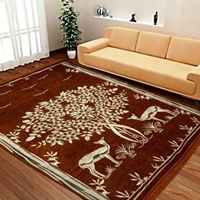 Ashu Decor Multicolor Chenille Carpet  (150 cm X 210 cm)