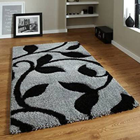 SR Handloom Grey Polyester Carpet  (60 cm X 122 cm)