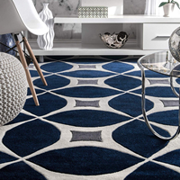 Unique Carpet Floral Persian Carpet (Blue, Wool And Wool Blend, 4 X 6)