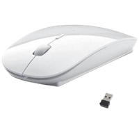 Dezful Wireless Mouse White Wireless Optical Mouse With Bluetooth  (White)