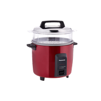 Panasonic Sr-Y22Fhs Electric Cooker With Cooking Pan, Red, Burgundy