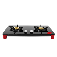 Pigeon Infinity Gas Cooktop With Glass Top And Stainless Steel Body