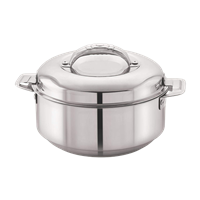 Cello Maxima Stainless Steel Double Walled Casserole, Insulated