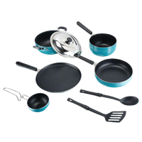 Tosaa Popular Nonstick Cookware 8 Pcs Gift Set Amber