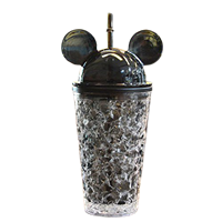 Crackles 450Ml Plastic Mug Bottle/Jelly Sipper/Gel Feezer Sipper/ Icecream Cup With Straw For Cold Beverages, Water And Drinks
