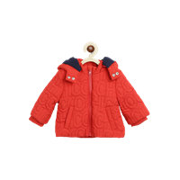 Chicco Boys Red Typography Padded Jacket