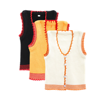 Manzon Kids Pack Of 3 Solid Sweater Vests