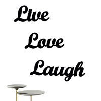 Live Love Laugh Mdf Plaque Cutout Ready To Hang Home Décor Wall