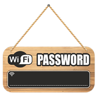 Wooden Wifi Password Hanging Sign Wall Plaque