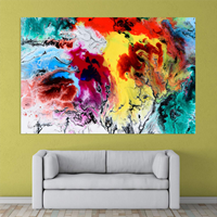Inephos Inside A Raindrop Wall Painting, Multicolour, Abstract