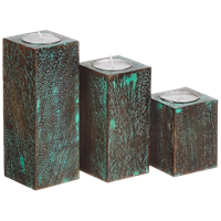 Exclusivelane Wood Tealight Candle Holder For Home Decoration, Pack Of 3
