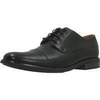 Clarks Men Becken Cap Black Leather Formal Shoes