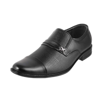Mochi Men Black Leather Formal Shoes-6 UK (40 EU) (19-5326)