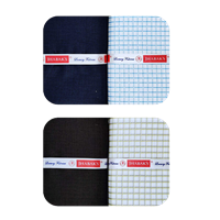 Jhabak'S Exclusive Checkered Shirt And Trouser Fabric- Combo Gift Set Of 2-2.25M Checks Shirt Cloth- 1.20M Pant Piece- Cotton Blend Material