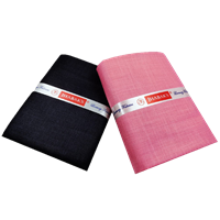 Jhabak'S Untitched Shirt And Trouser Fabric - Cotton Blend Material - 2.25M Shirt Cloth - 1.20M Pant Piece (Rose Pink Shirt & Navy Blue Trousers)