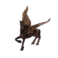 Ecraftindia Antique Finish Brass Flying Angel Horse