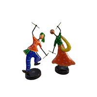 Handicrafts House Metal Dancing Dandiya Couple Set Figurine 
