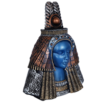 Zart Blue Egyptian Queen Sculpture Nefertiti Bust Figurine