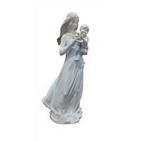 Diz Wiz Porcelain Ceramic Beautiful Mother & Child Love Showpiece Figurine