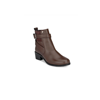 El Paso Women Brown Solid High Top Flat Boots