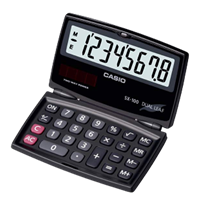 Casio Sx-100-W Portable Calculator With Foldable Design