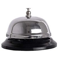 90 Degree Manual Push And Press Stainless Steel Call Bell For Table | Desk, Home/Office
