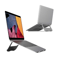Urban Kings Anodized Aluminum Lightweight Ergonomic, Air Vented Multi-Function Folding Portable Table Stand For Laptops