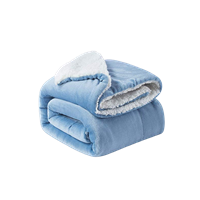 Bsb Home Plain Double Layer Warm And Hot Super Soft Flannel Sherpa Winter Blanket For Born Baby (45 X 60 Inches)
