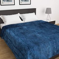 Home Centre Colour Connect Textured Double-Bed Blanket - 200 X 240 Cm-Navy1