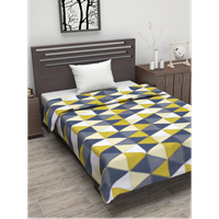 Divine Casa  Geometric Ac Room 110 Gsm Single Bed Dohar