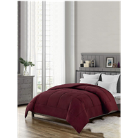 Linenwalas Happy Sleeping Burgundy Solid Ac Room 300 Gsm Double Bed Comforter